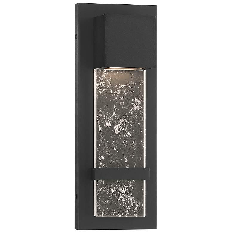 Image 2 Great Outdoors Sol 1-Light 5.13-in Black Outdoor Wall Mount with Shade