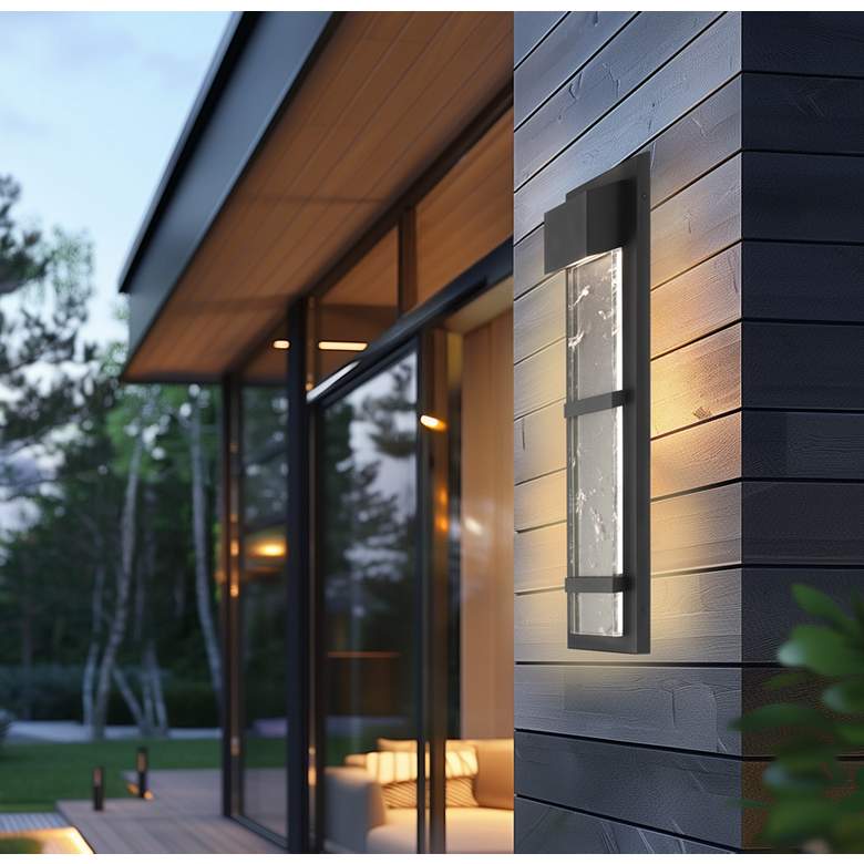 Image 6 Great Outdoors Sol 1-Light 5.13-in Black Outdoor Wall Mount with Shade more views