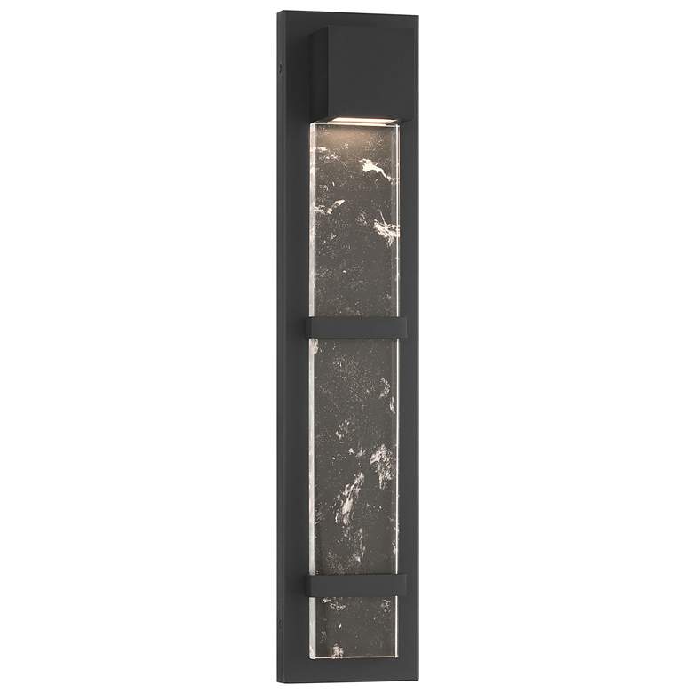 Image 1 Great Outdoors Sol 1-Light 5.13-in Black Outdoor Wall Mount with Shade