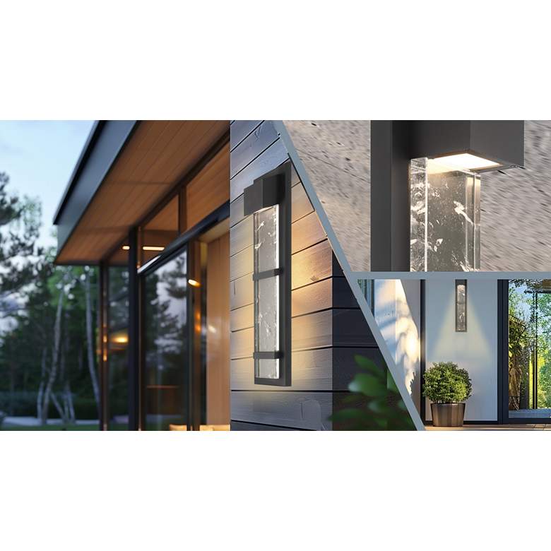 Image 7 Great Outdoors Sol 1-Light 5.13-in Black Outdoor Wall Mount with Shade more views