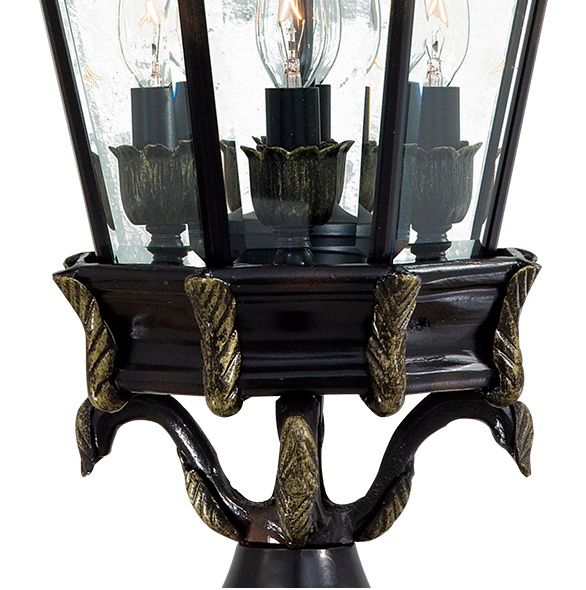 Image 6 Great Outdoors Stratford Hall 4-Lt 28-in Heritage Bronze Outdoor Post Mount more views