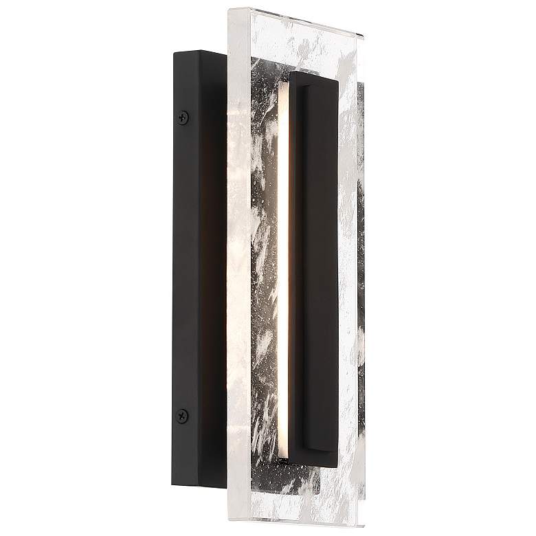 Image 1 Great Outdoors Temecula 1-Light 5-in Black Outdoor Wall Mount with Shade