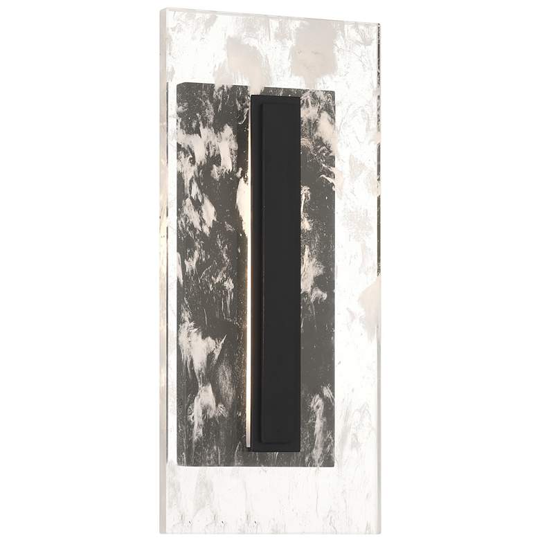 Image 1 Great Outdoors Temecula 1-Light 8.25-in Black Outdoor Wall Mount with Shade