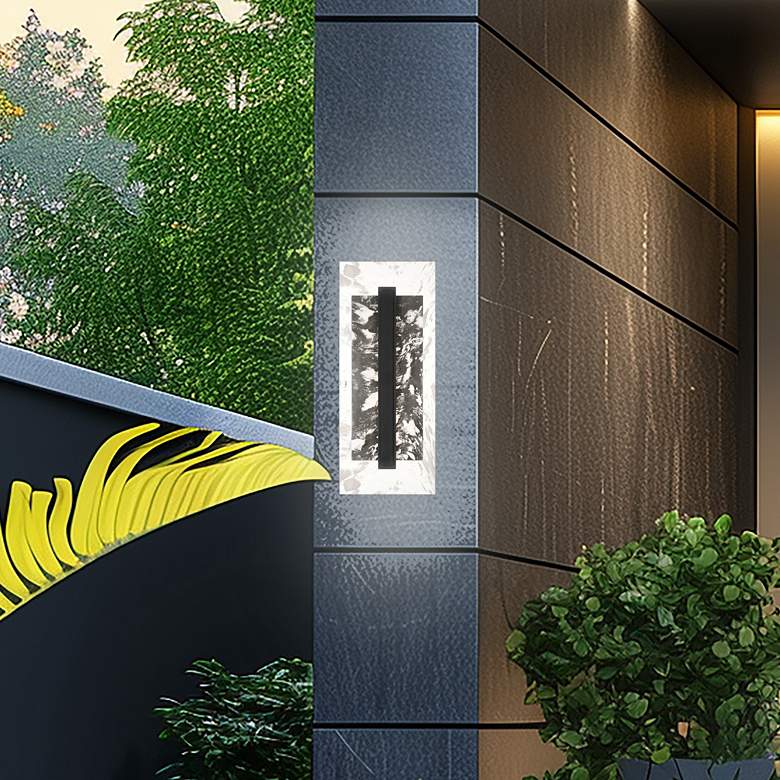 Image 6 Great Outdoors Temecula 1-Light 9.75-in Black Outdoor Wall Mount with Shade more views
