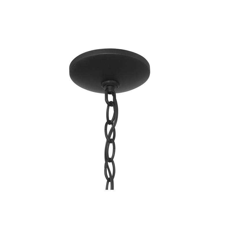 Image 3 Great Outdoors Wenston 1-Light 8-in Black Outdoor Pendant Light with Shades more views