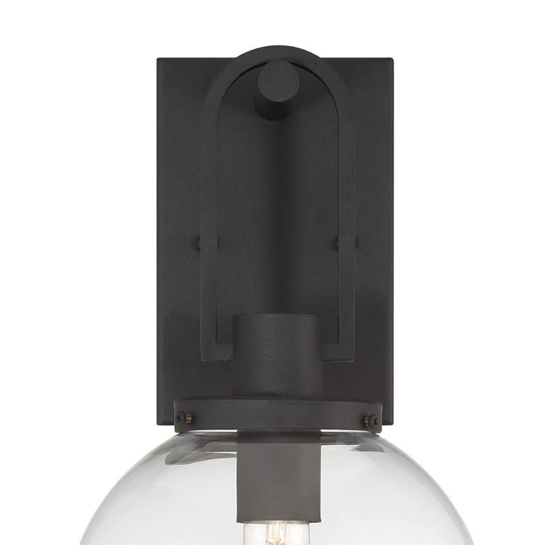 Image 3 Great Outdoors Wenston 1-Light 8-in Black Outdoor Wall Mount with Shades more views