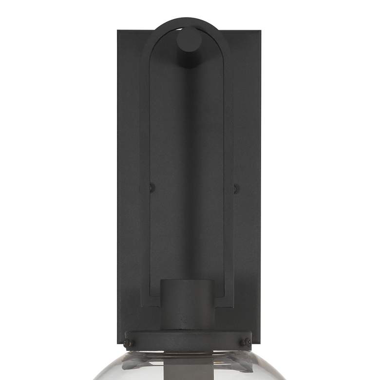 Image 3 Great Outdoors Wenston 1-Light 8-in Black Outdoor Wall Mount with Shades more views
