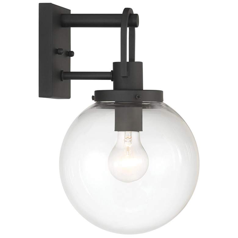 Image 4 Great Outdoors Wenston 1-Light 8-in Black Outdoor Wall Mount with Shades more views