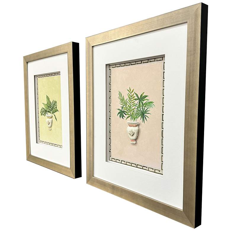 Image 2 Grecian Vase Palm I 19"W x 23"H Framed Art Set of 2 more views