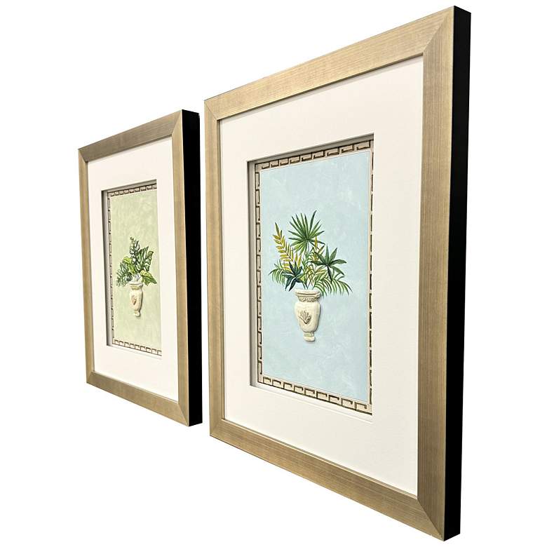 Image 2 Grecian Vase Palm II 19"W x 23"H Framed Art Set of 2 more views