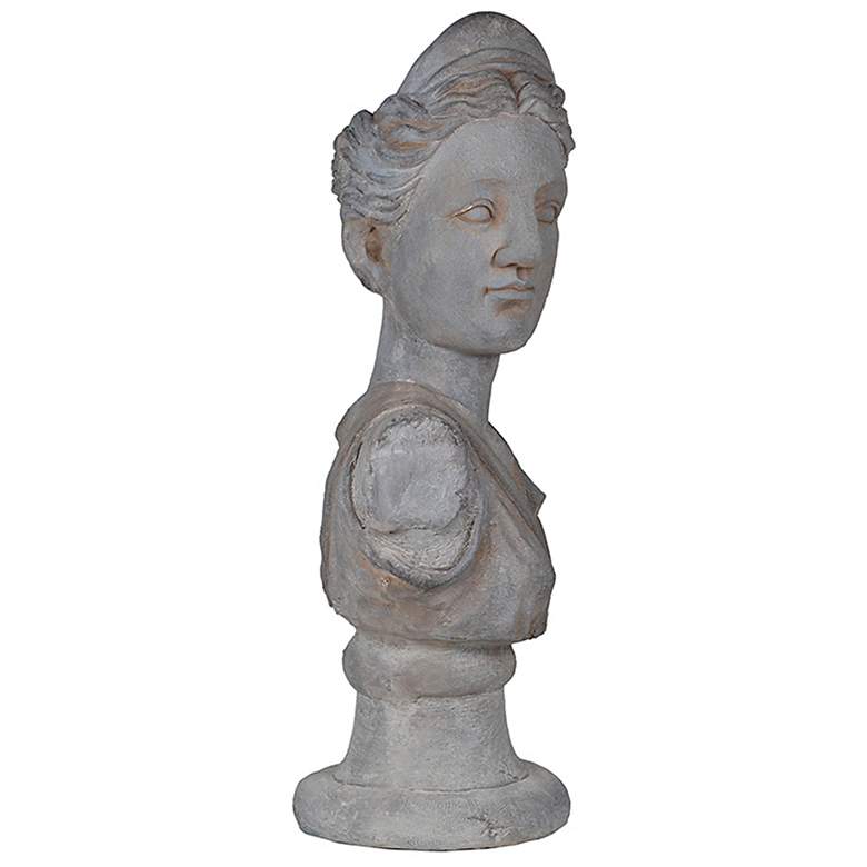 Image 3 Greek Goddess 30 3/4" High Gray Bust Statue more views