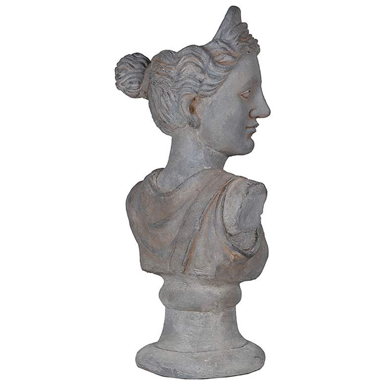 Image 4 Greek Goddess 30 3/4" High Gray Bust Statue more views