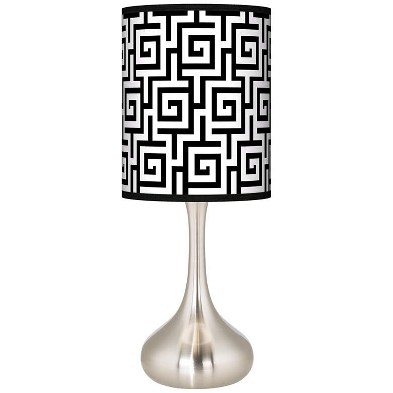 Image 1 Greek Key Giclee Droplet Table Lamp