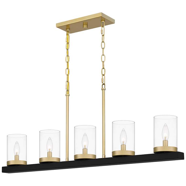Image 2 Greeley 5-Light Matte Black Island Light