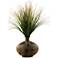 Green 28" High Onion Grass in Earthy Brown Bottle Vase