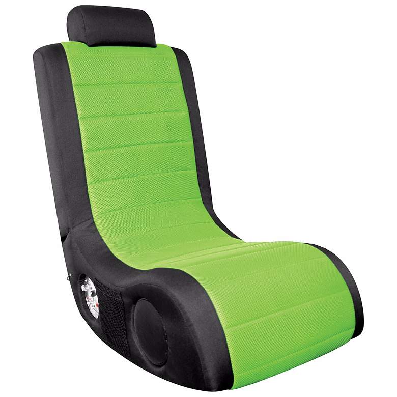 Image 1 Green and Black Ergonomic Video Gaming Chair