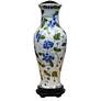 3_Green And Blue Floral 29" Porcelain Vase Table Lamp more views