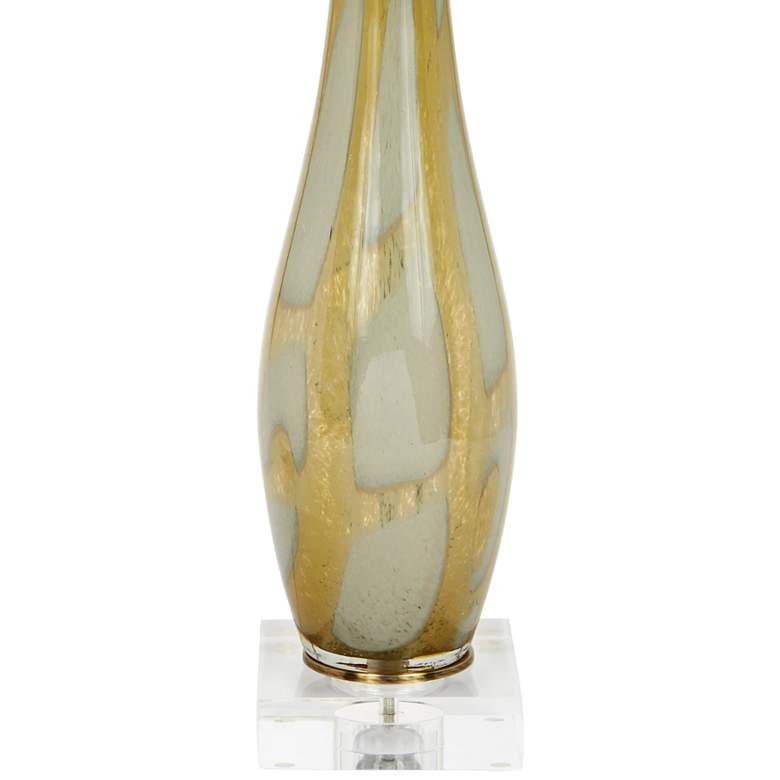 Image 3 Green and Gold 31 1/2" High Hand-Blown Glass Vase Table Lamp more views