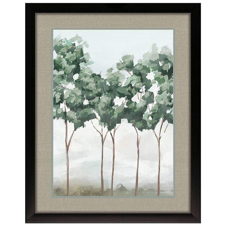 Image 1 Green and Gold Trees I 28"W x 36"H Framed Art