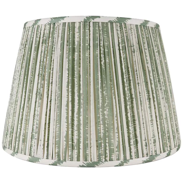 Image 1 Green Bark Print Pleated Empire Lamp Shade 11x16x10 (Spider)