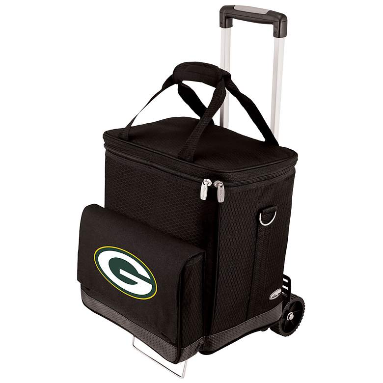 Image 1 Green Bay Packers Black Insulated Cellar with Trolley