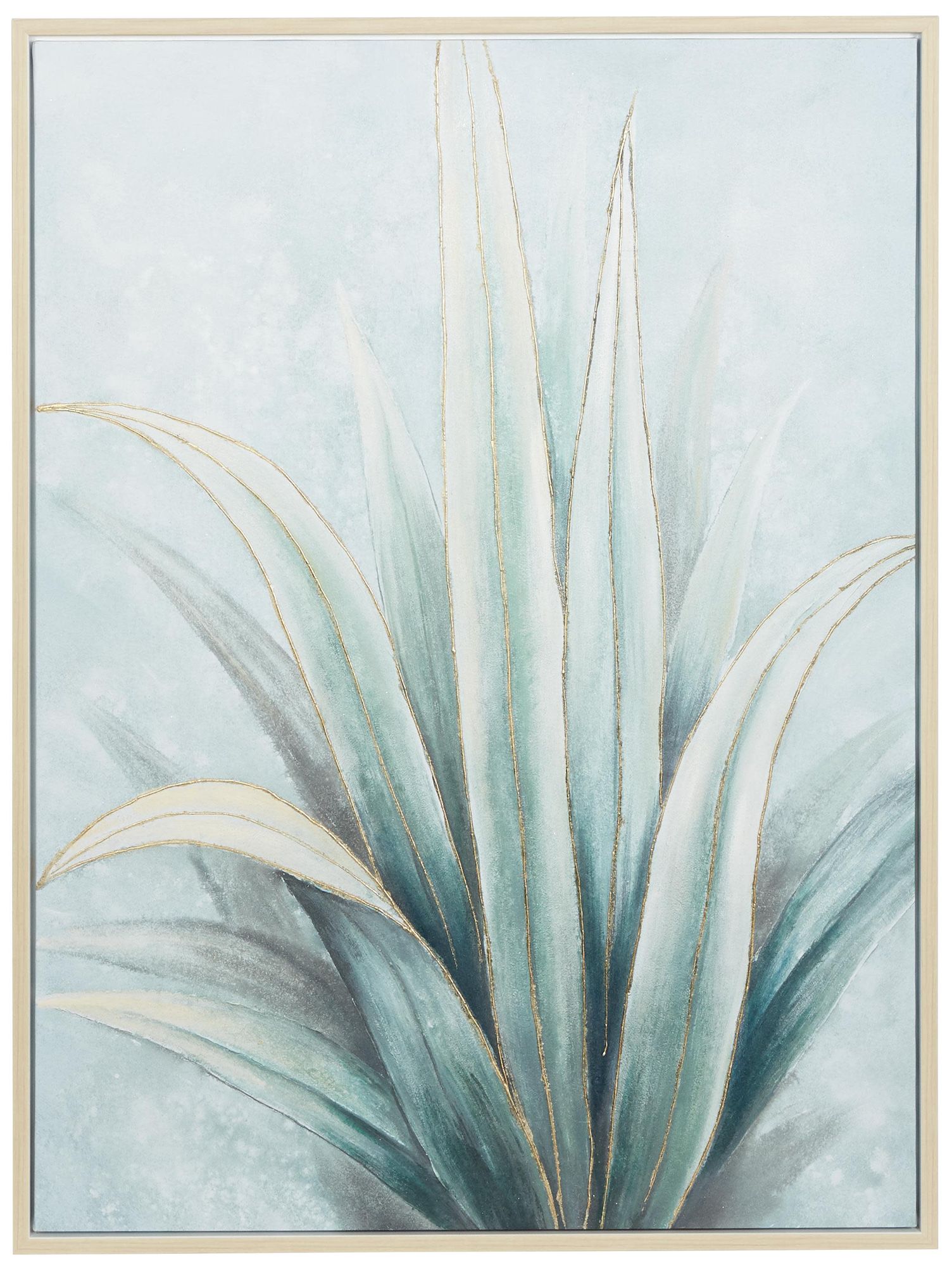 Image 2 Green Canvas Coastal Framed Wall Art, 36" x 1" x 47"