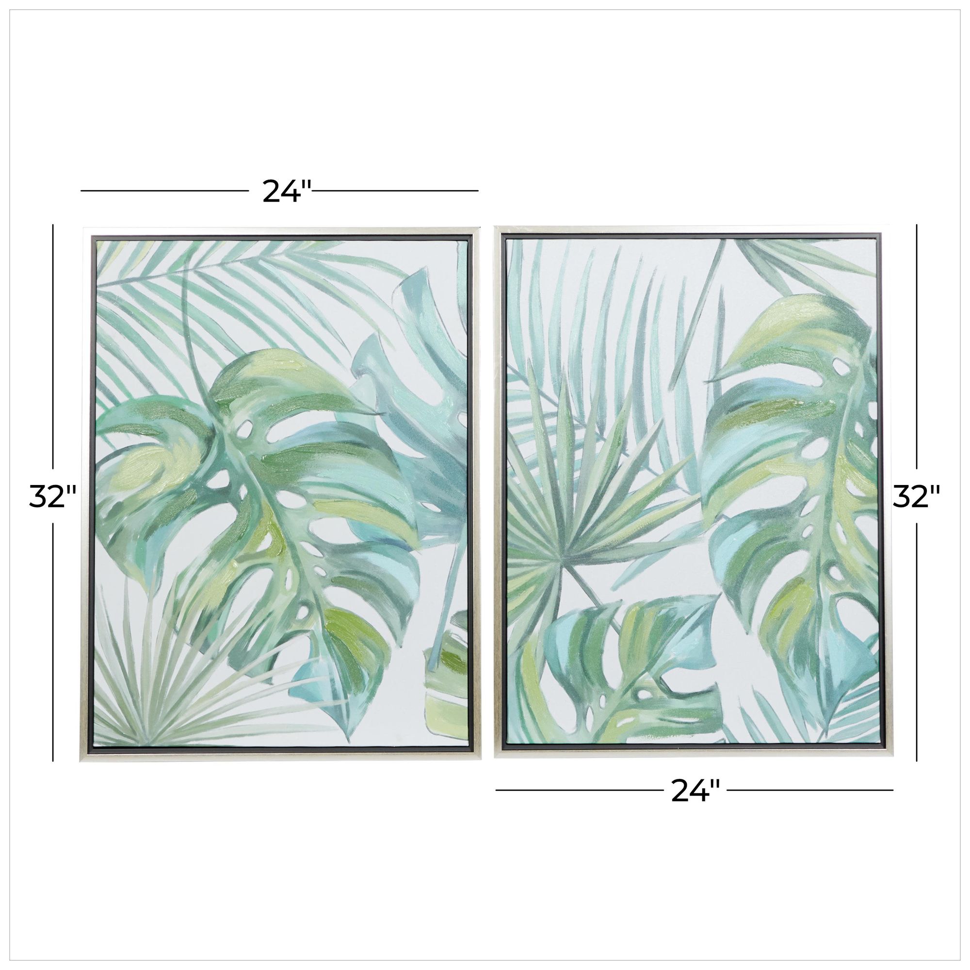 Image 7 Green Canvas Coastal Framed Wall Art, S/2 24"W, 32"H more views