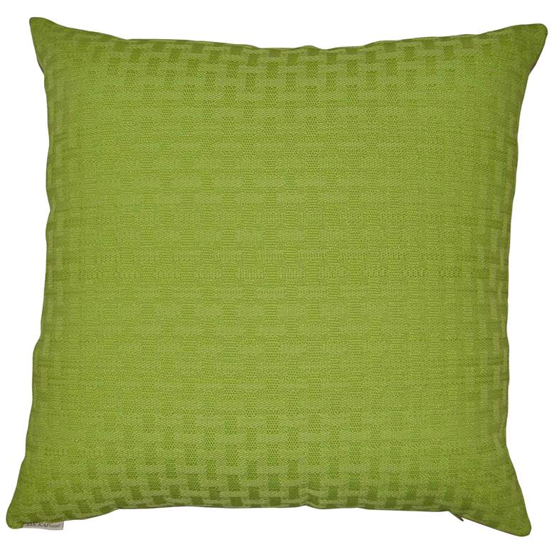 Image 1 Green Carmel Weave 22" Square Indoor-Outdoor Throw Pillow