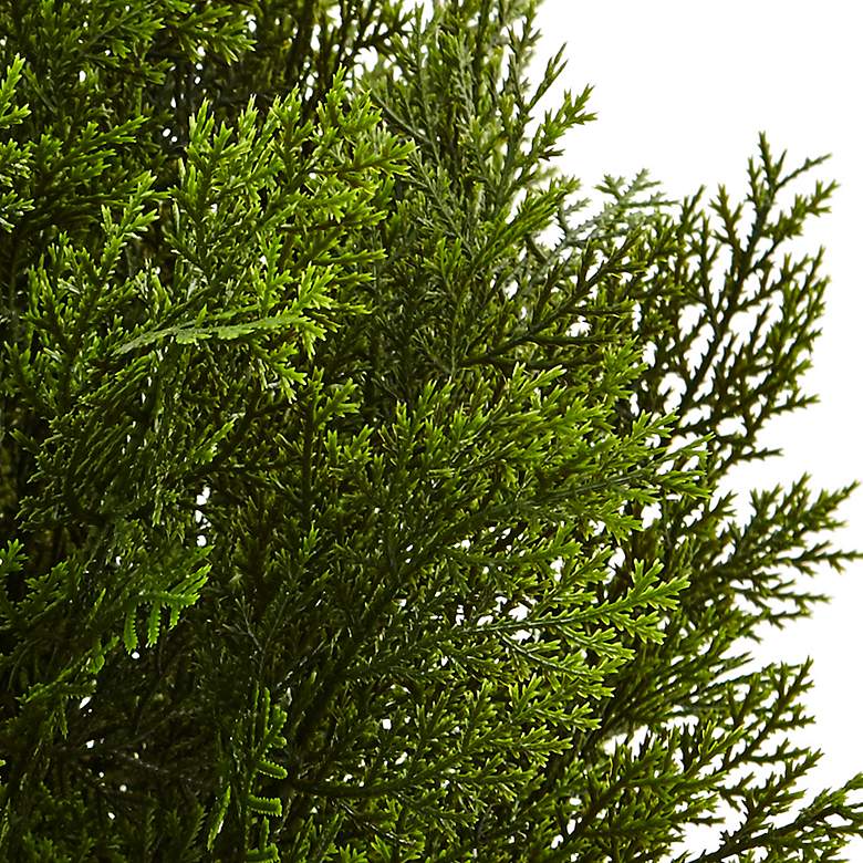 Image 4 Green Cedar Bush 24" High Faux Plant in Planter more views