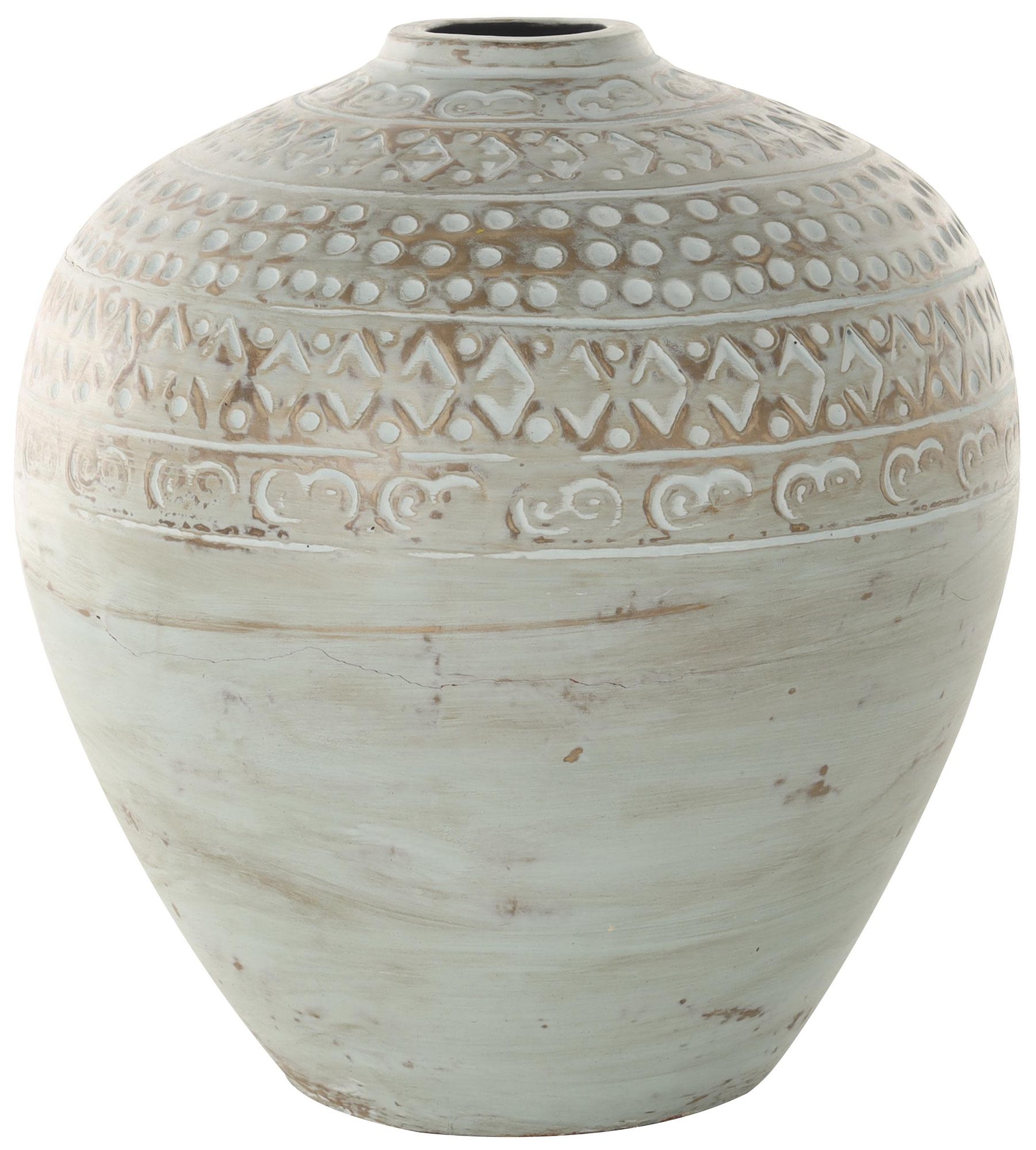 Image 2 Green Ceramic Farmhouse Vase, 11" x 11" x 12"