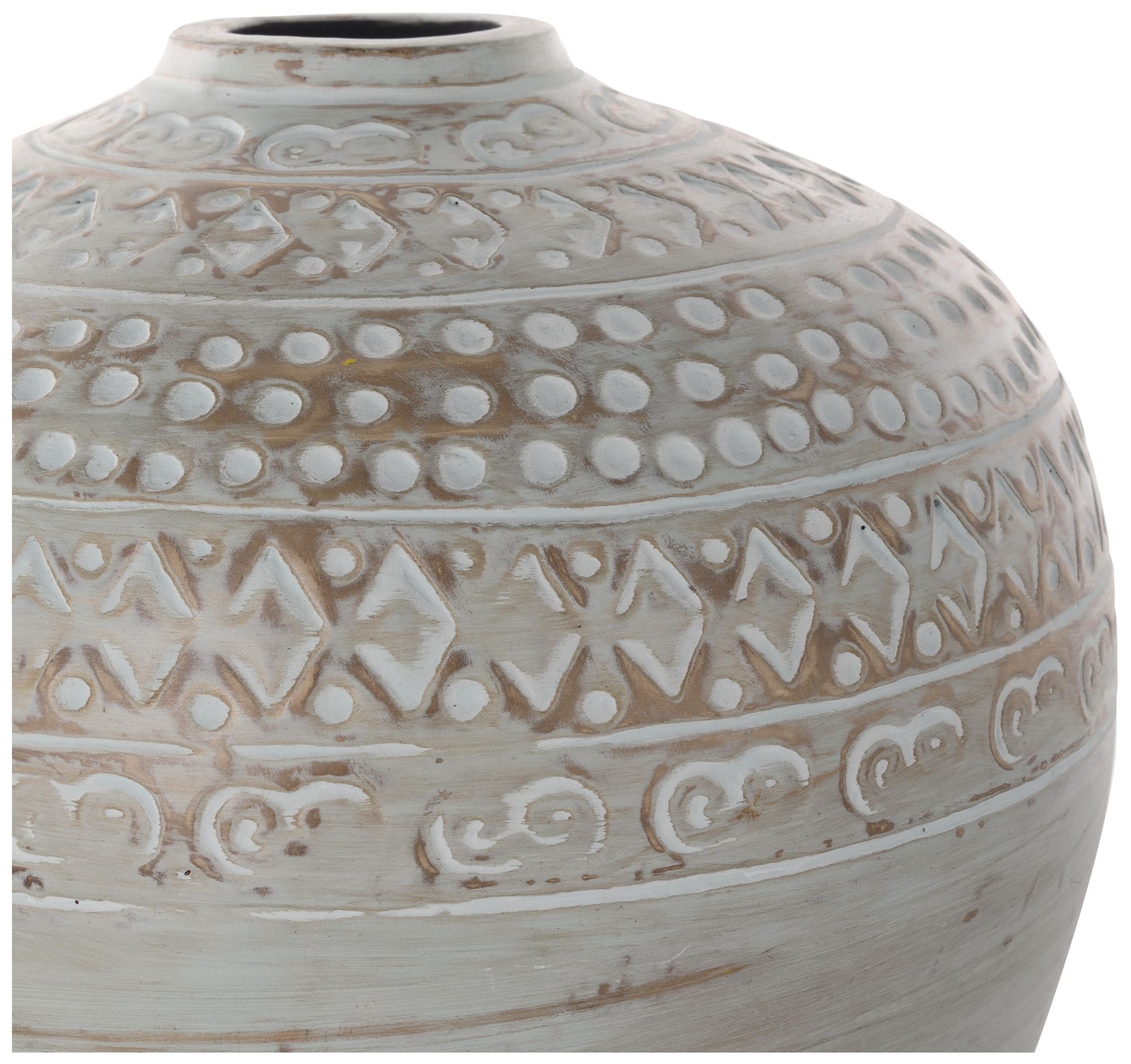 Image 4 Green Ceramic Farmhouse Vase, 11" x 11" x 12" more views