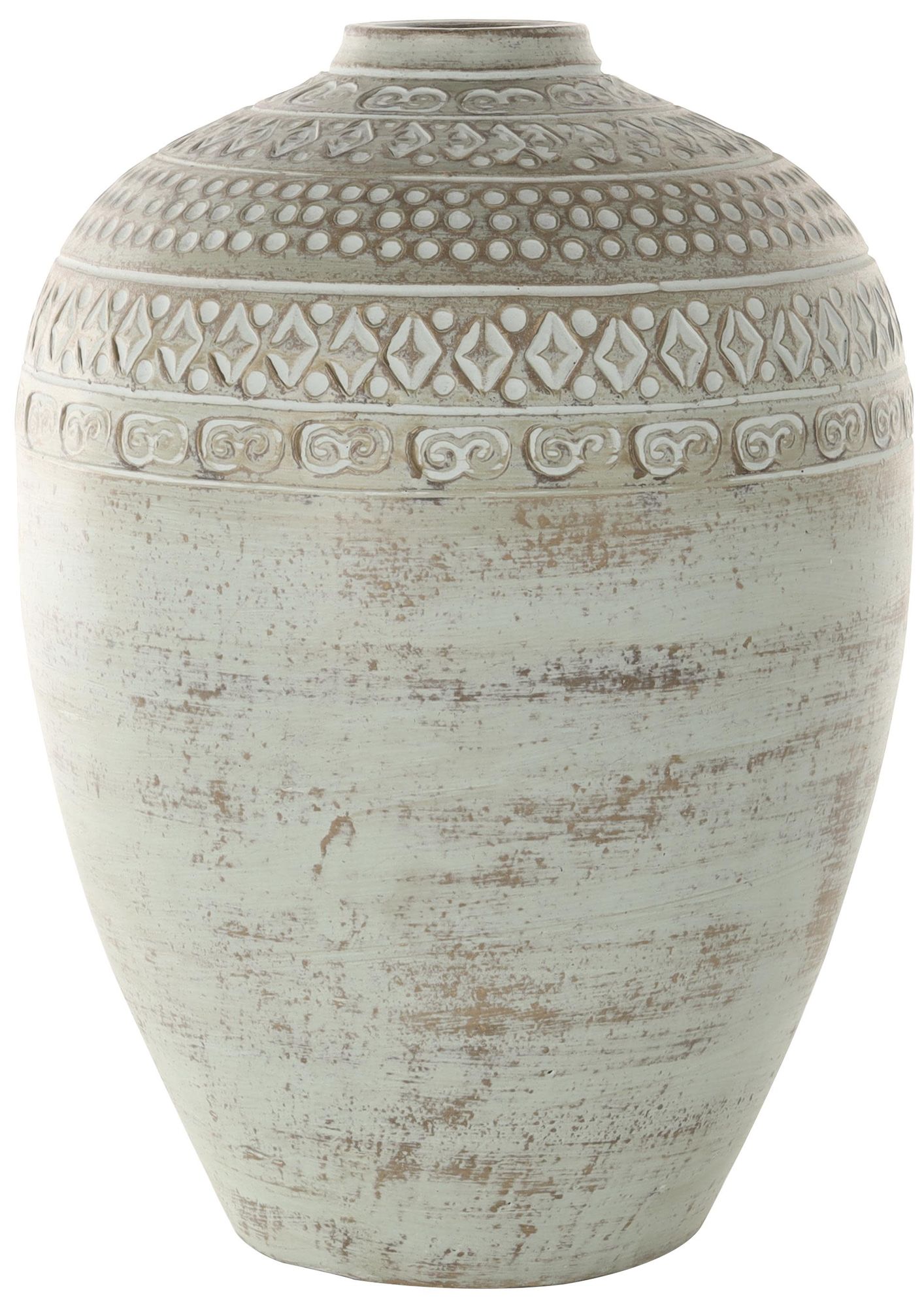 Image 2 Green Ceramic Farmhouse Vase, 11" x 11" x 15"