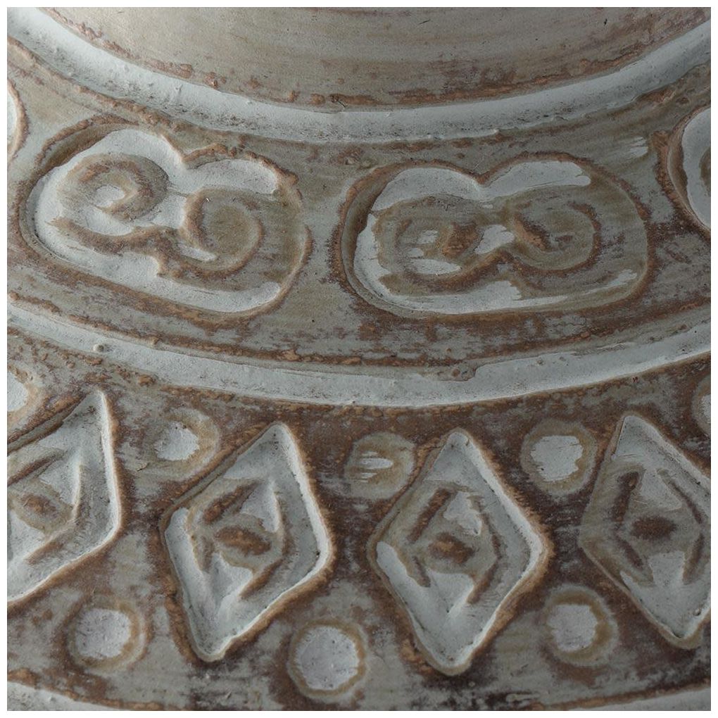 Green Ceramic Farmhouse Vase, 11" x 11" x 15"