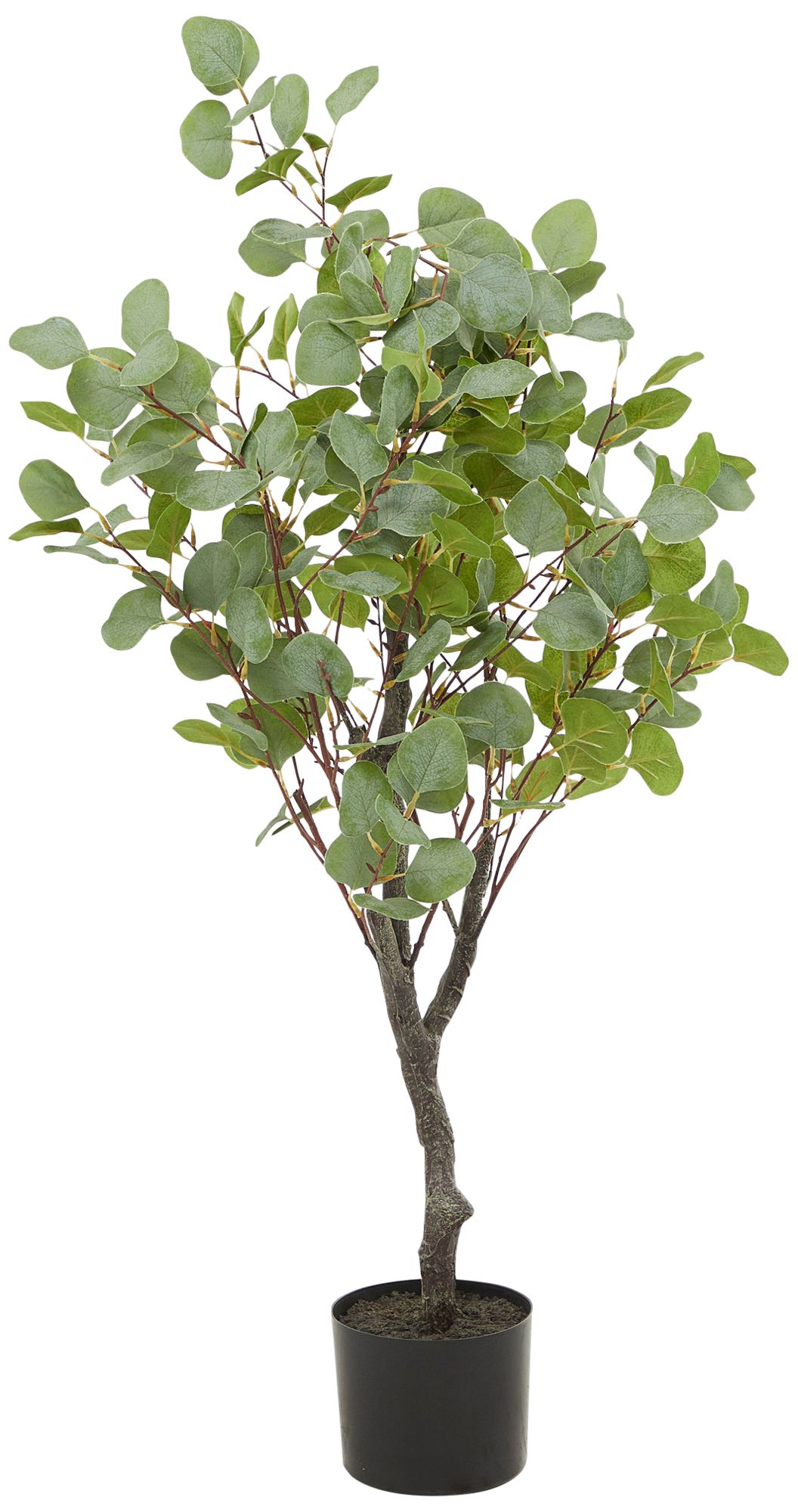 Image 2 Green Eucalyptus Tree 41" High Faux Plant in Black Pot