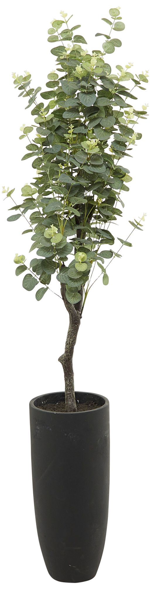 Image 2 Green Eucalyptus Tree 57" High Faux Plant in Black Pot