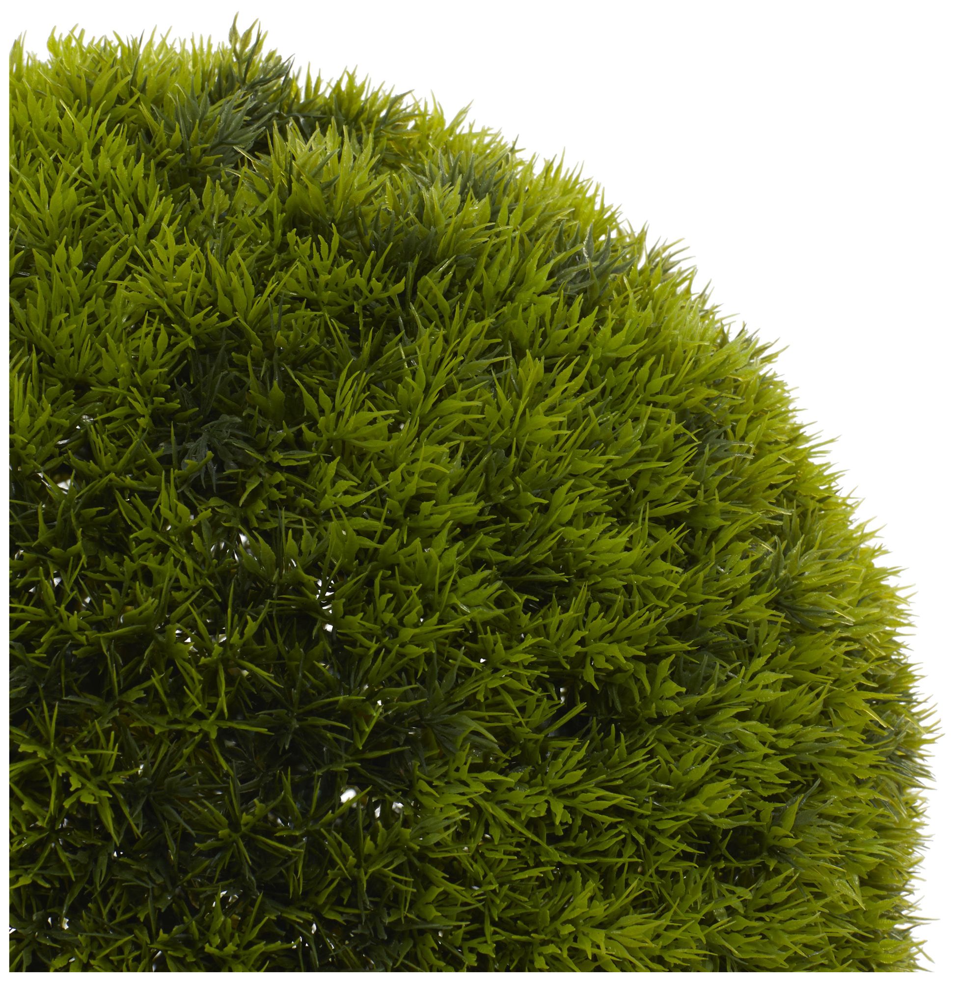 Image 2 Green Faux Foliage Contemporary Artificial Foliage Ball, 15" x 15" x 15" more views