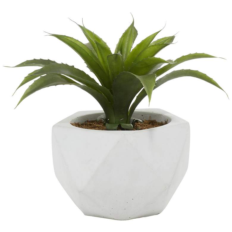 Image 1 Green Faux Foliage Contemporary Artificial Plant, 11" x 10" x 10"