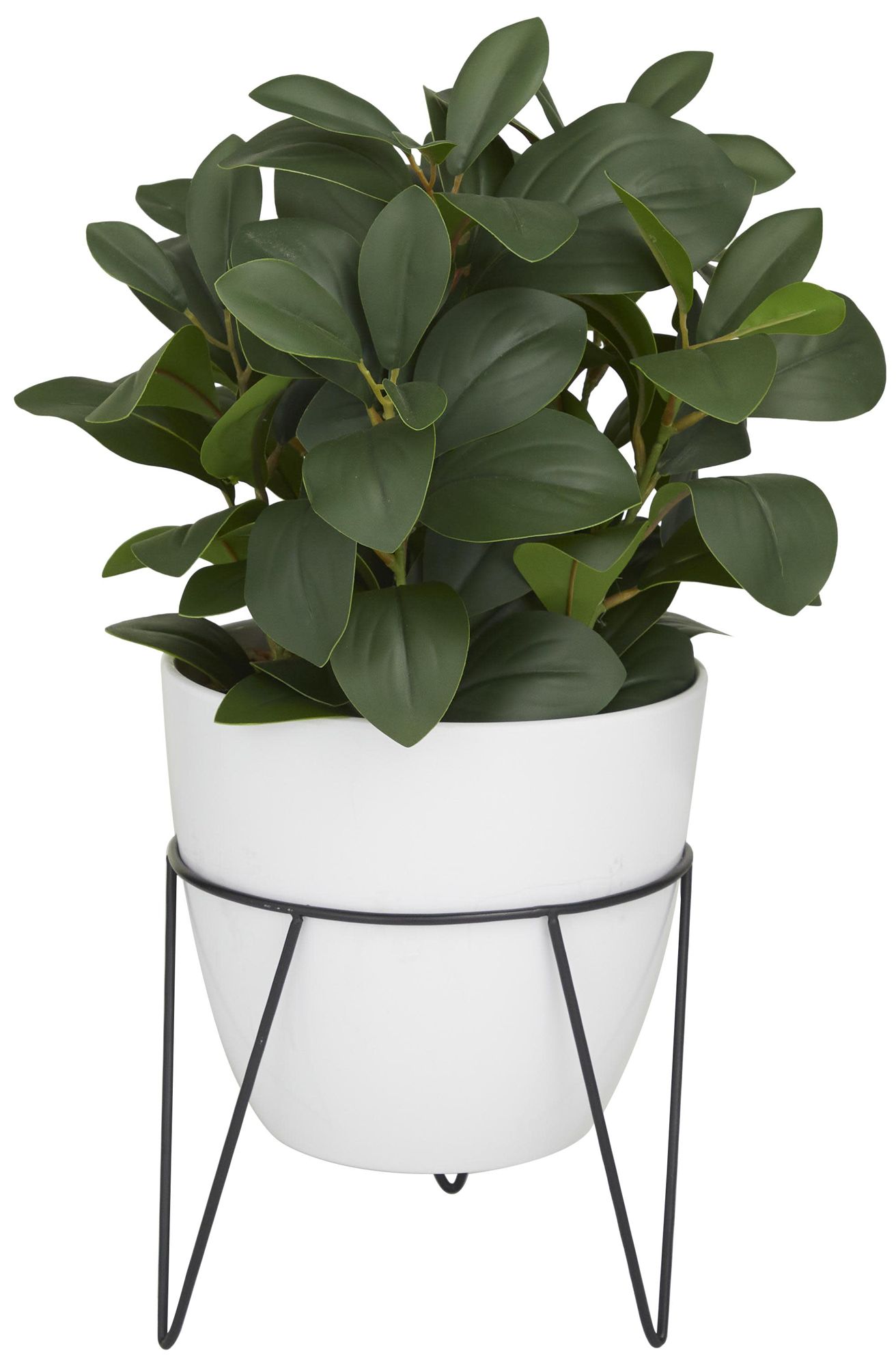 Image 2 Green Faux Foliage Contemporary Artificial Plant, 12" x 12" x 17"