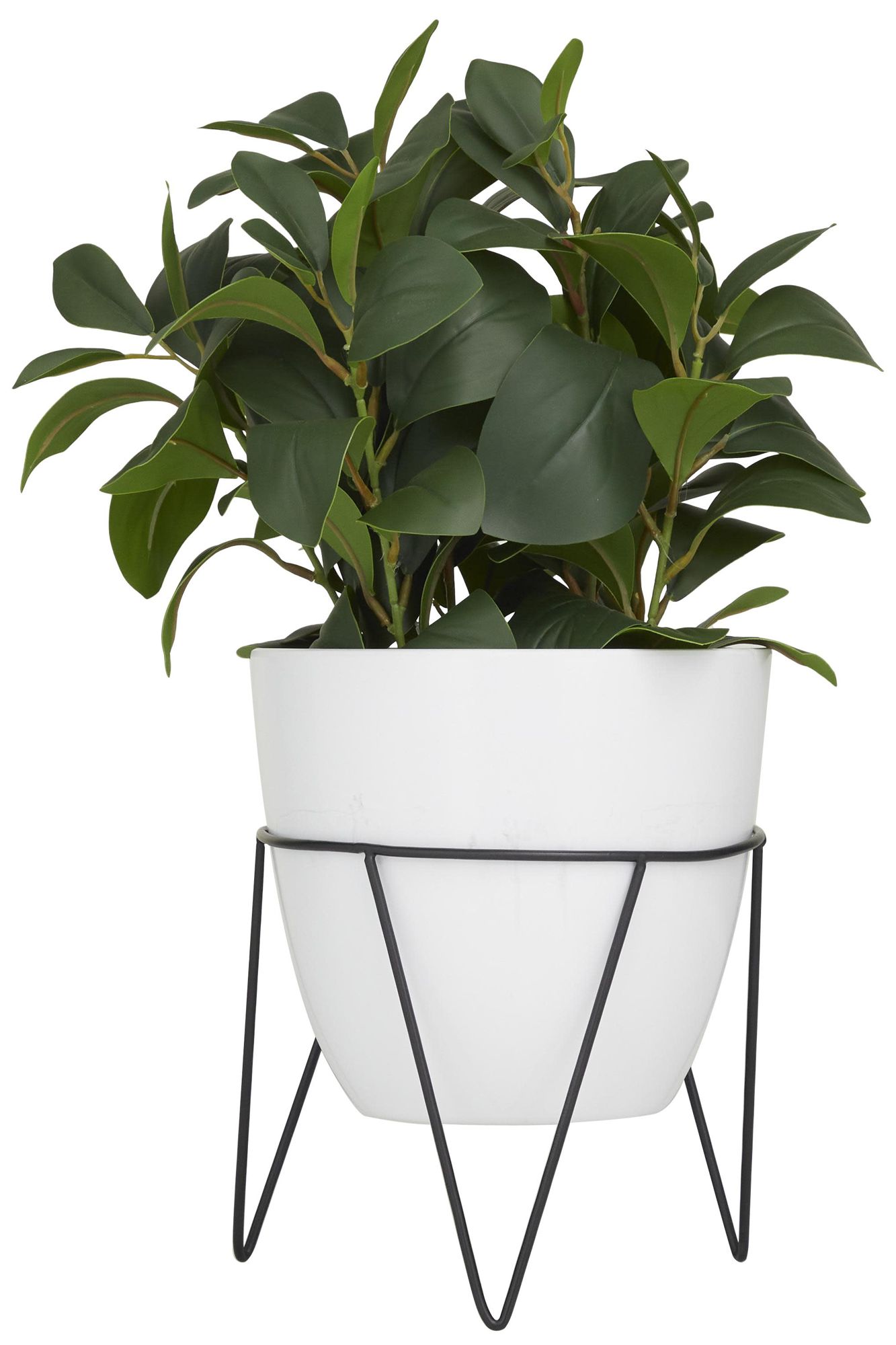 Image 5 Green Faux Foliage Contemporary Artificial Plant, 12" x 12" x 17" more views