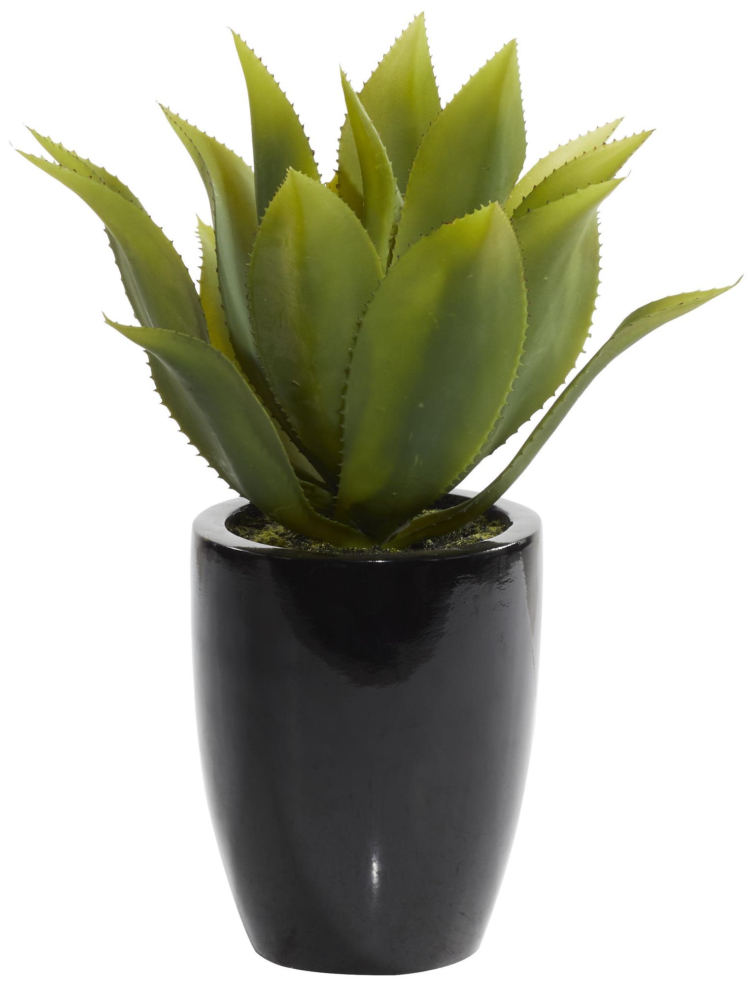 Image 2 Green Faux Foliage Contemporary Artificial Plant, 17" x 16" x 22"