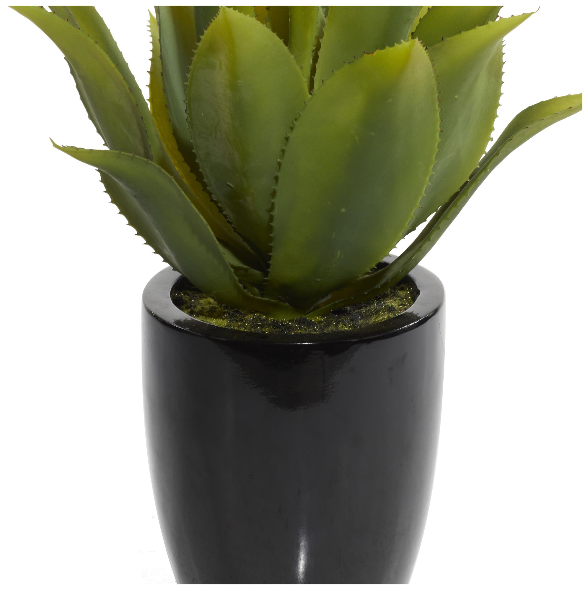 Image 4 Green Faux Foliage Contemporary Artificial Plant, 17" x 16" x 22" more views