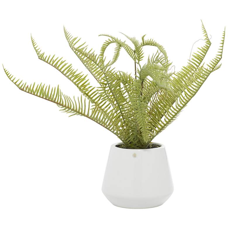 Image 1 Green Faux Foliage Contemporary Artificial Plant, 18" x 16" x 14"