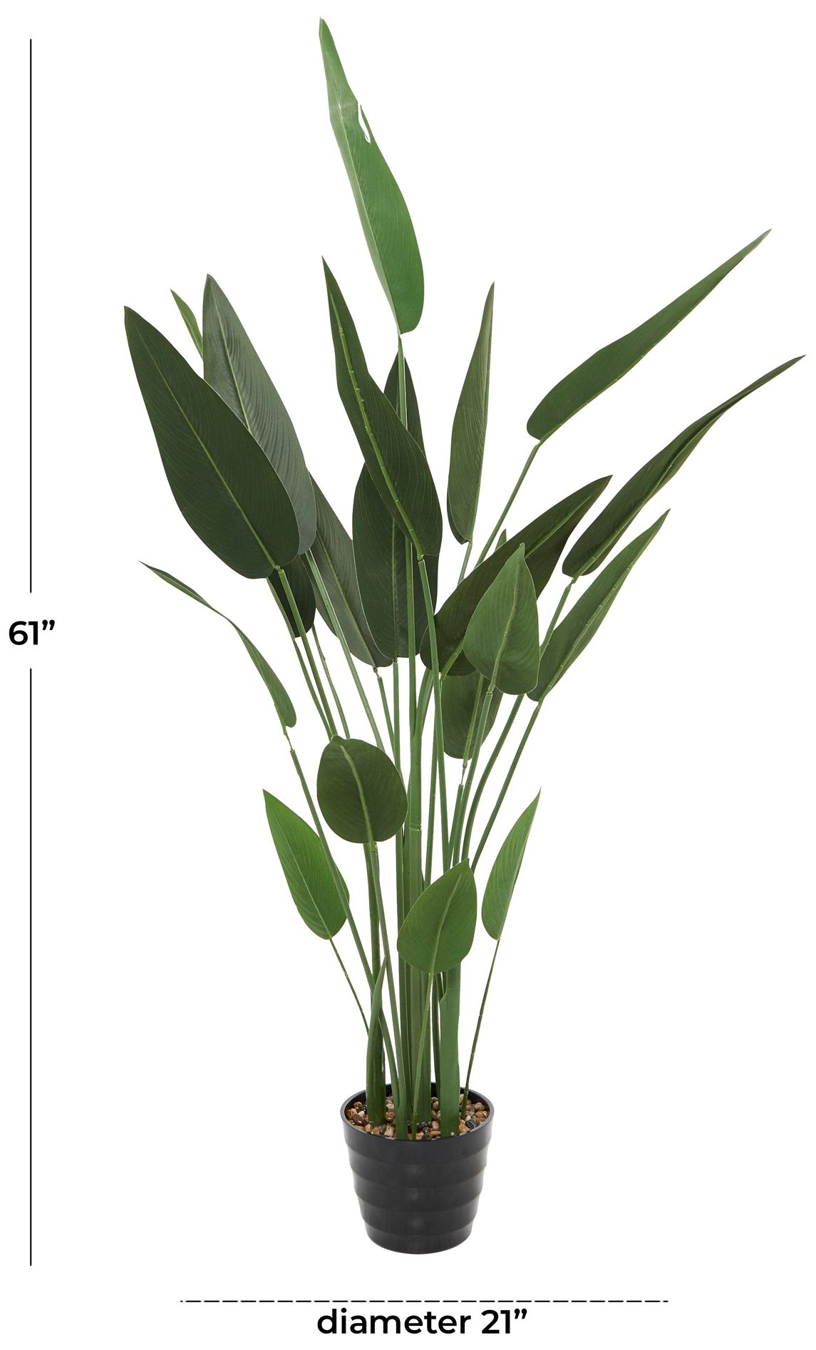 Image 6 Green Faux Foliage Contemporary Artificial Plant, 21" x 21" x 61& more views