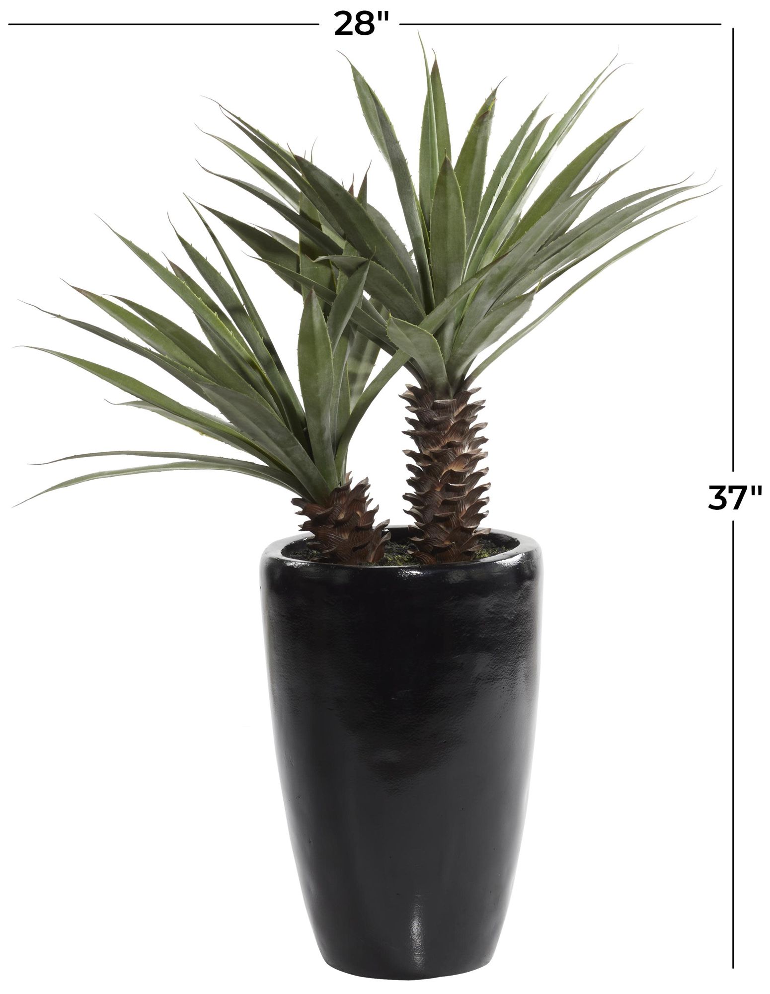 Image 6 Green Faux Foliage Contemporary Artificial Plant, 30" x 28" x 37" more views