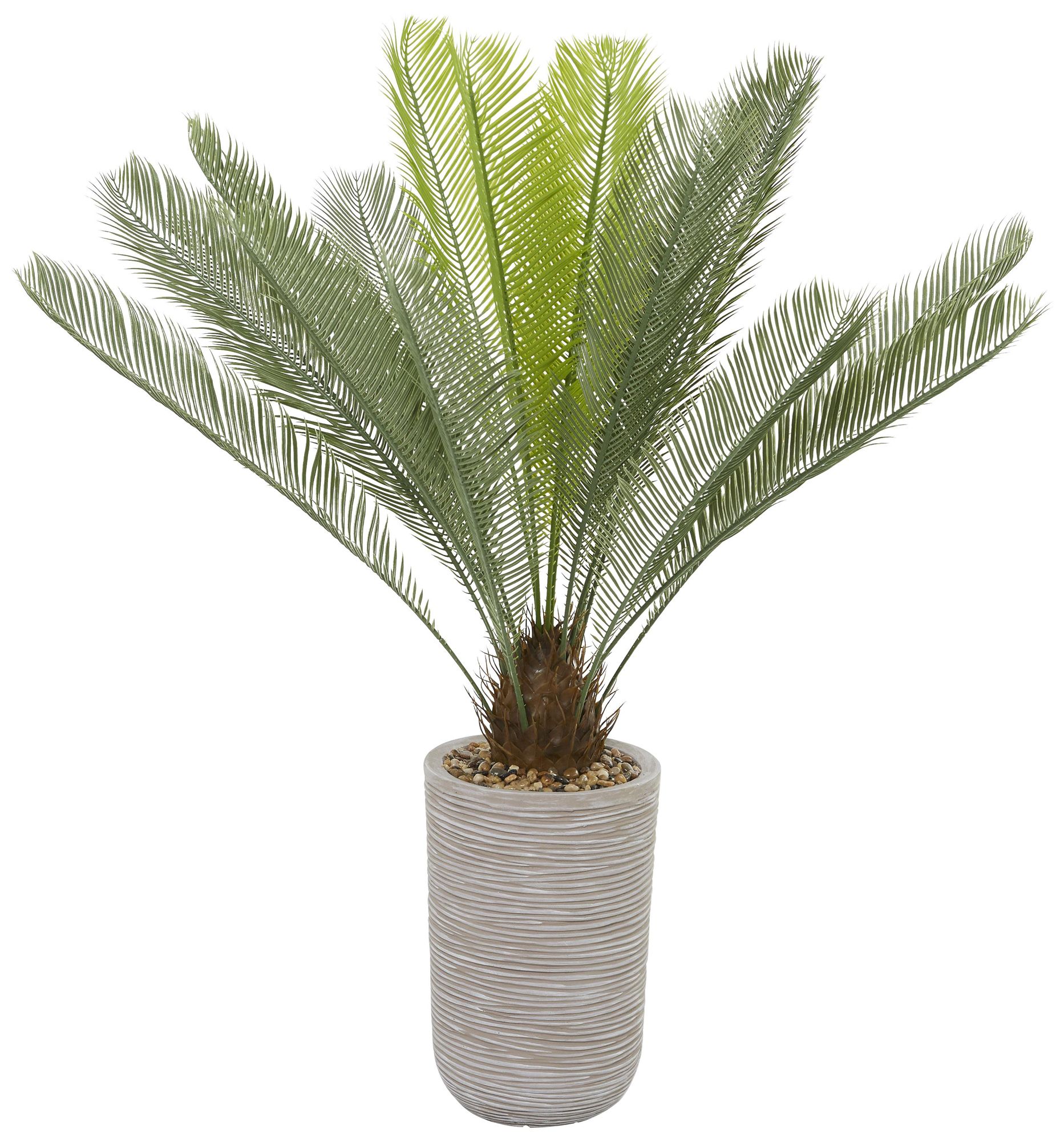 Image 2 Green Faux Foliage Contemporary Artificial Plant, 38" x 28" x 45"