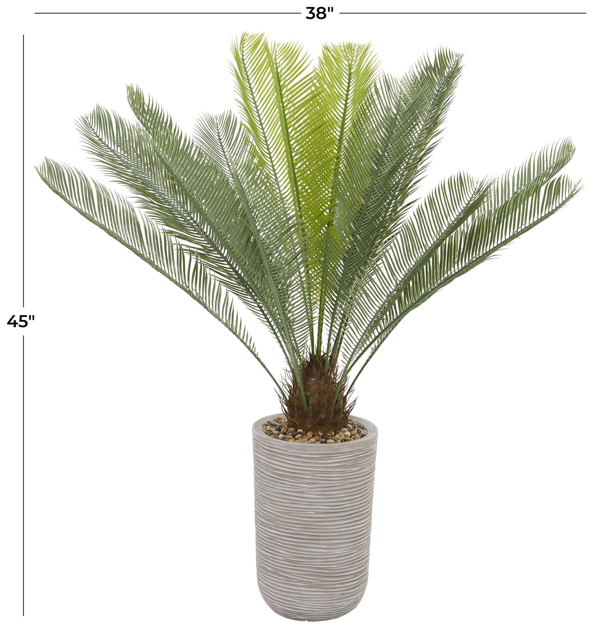 Image 7 Green Faux Foliage Contemporary Artificial Plant, 38" x 28" x 45" more views