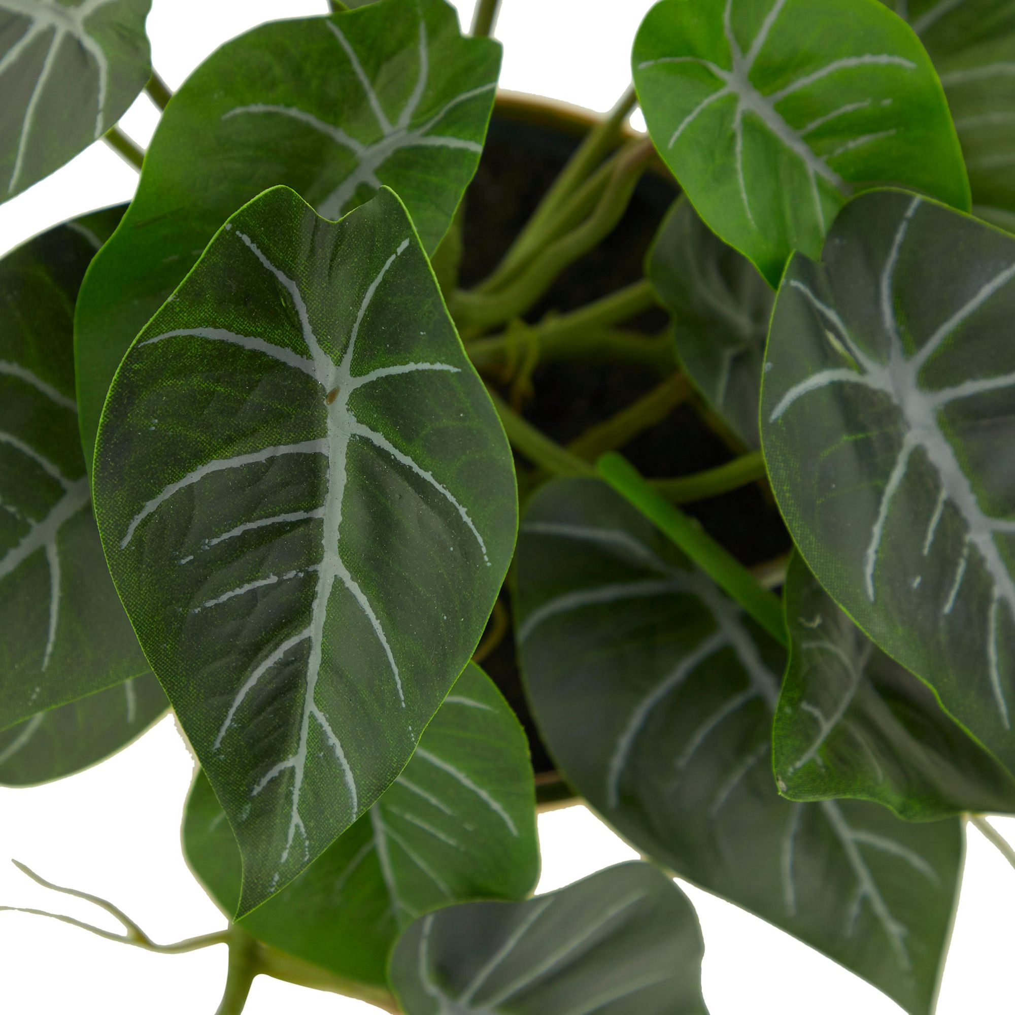 Image 3 Green Faux Foliage Modern Artificial Plant, 14" x 14" x 12" more views