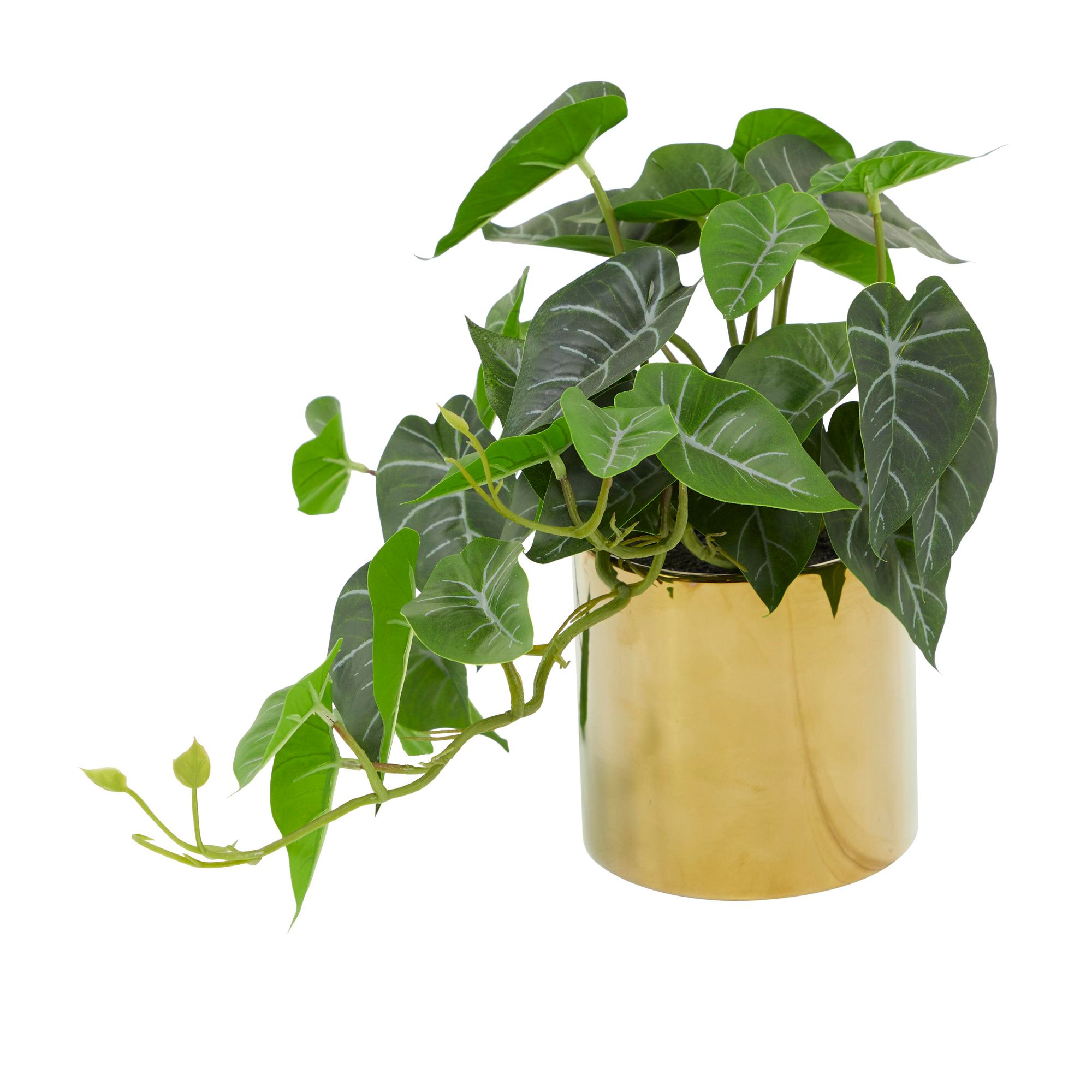 Image 5 Green Faux Foliage Modern Artificial Plant, 14" x 14" x 12" more views
