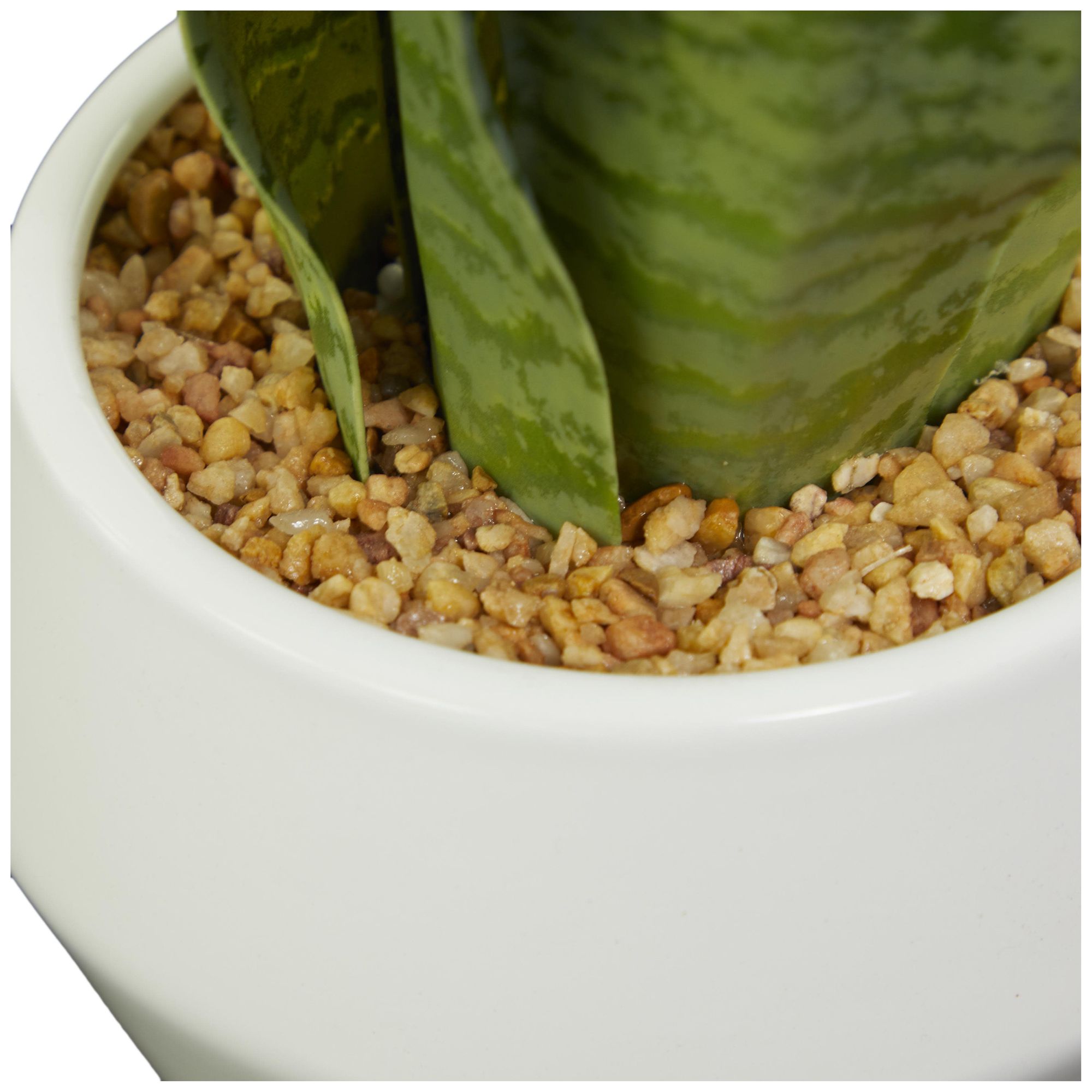 Image 3 Green Faux Foliage Modern Artificial Plant, 9" x 11" x 15" more views