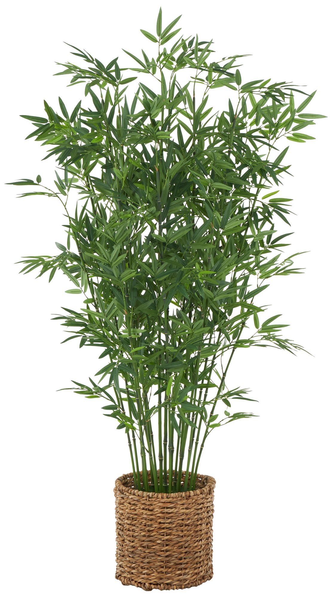 Image 2 Green Faux Foliage Natural Artificial Tree, 27" x 27" x 59"